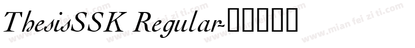 ThesisSSK Regular字体转换